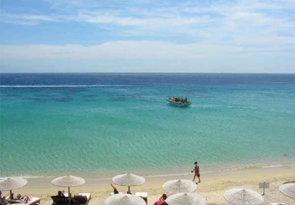 Elia beach in Mykonos